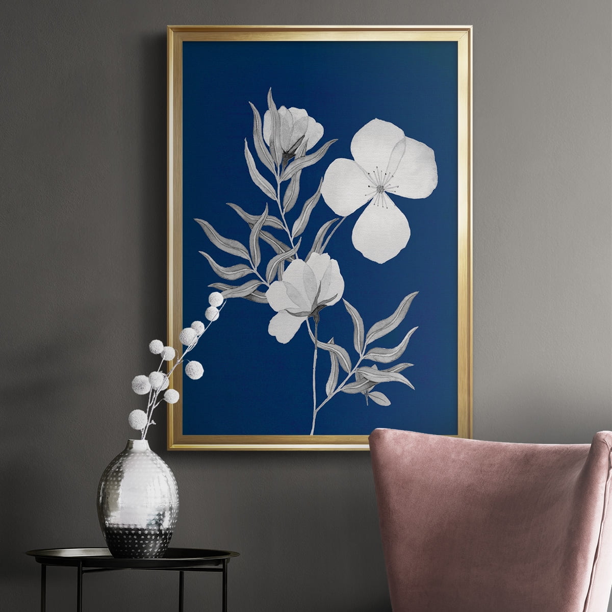 Indigo Sketch II Premium Framed Print - Ready to Hang