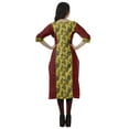 thumbnail image 5 of Moomaya Printed Cotton Straight Tunic Roll Up Sleeves Women Casual Kurti Dress, 5 of 6