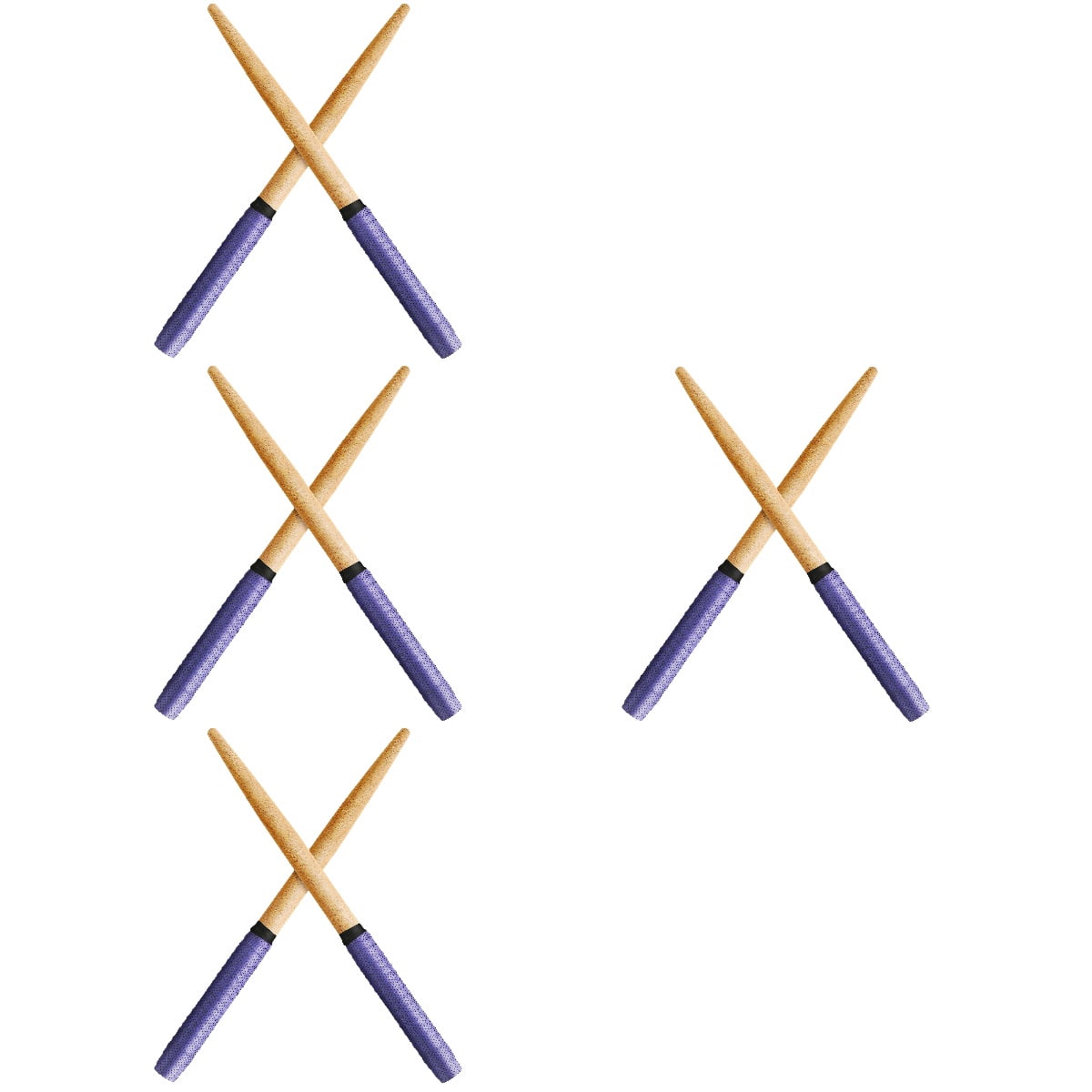 Hemoton 4 Pairs Drumsticks Portable Drum Sticks Lightweight Sticks for Drum