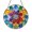 Acrylic 3.5 Inch, variant on Decorative Floral Circle Faux Stained Glass Clipart Collection