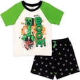thumbnail image 1 of Minecraft Zombie Little Boys Graphic T-Shirt and French Terry Shorts Outfit Set White/Black 6, 1 of 5