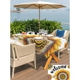 thumbnail image 5 of Outdoor Tablecloth with Umbrella Hole for Patio/Picnic/Party/Camping, Welcome Waterproof Table Cloth Rectangle Table Cover Washable, Summer Sunflowers Bohemia Floral Country (60"x 84"), 5 of 8