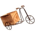 thumbnail image 1 of RUNROTOO 1 Set Wooden Small Tricycle Planter Holder For Outdoor Use, 1 of 7