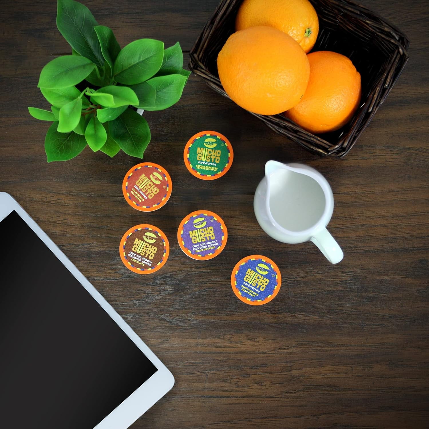 Mucho Gusto Colombian Medium Flavored Coffee Pods,Compatible Keurig 2.0, 40 Ct