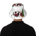 thumbnail image 5 of Salouo Vintage Buffalo Plaid Christmas Camper Print Unisex Bucket Hat, Outdoor Summer Beach Fishing Sun Hat Fun Outdoor Vacation Hat for Men Women Teens,Reversible Double-Side-Wear, 5 of 6