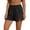 Black, variant on Women's Summer Linen Shorts, High Waisted Wide Leg Casual Shorts with Pockets, Breathable Lightweight Pull on Plus Size Beach Bottoms