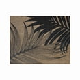thumbnail image 1 of HOMETRENDS 8 ft. x 10 ft. Black and Tan Polyweave Outdoor Rug, Line Palm, 1 of 9