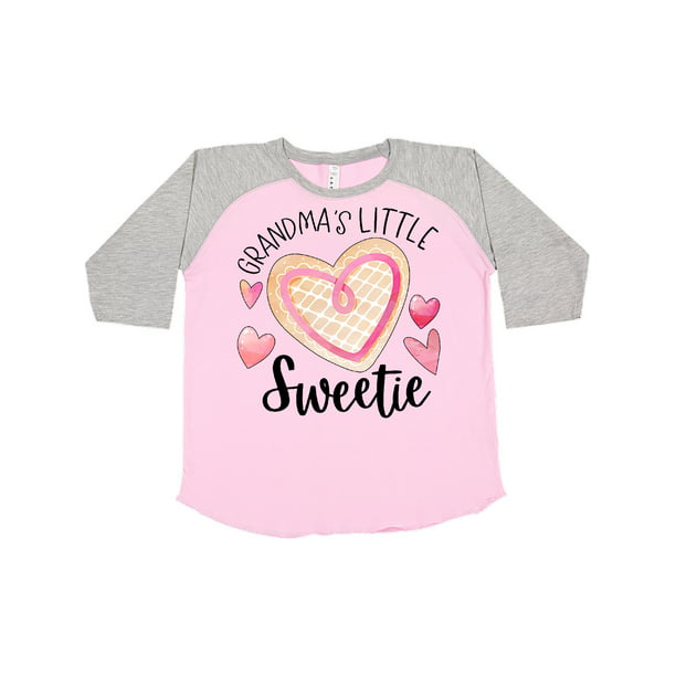 Grandma's Little Sweetie with Pink Heart Cookie Youth T-Shirt - Walmart ...