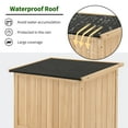 thumbnail image 7 of MCombo Outdoor Wooden Storage Cabinet, Garden Tool Shed w/ Latch, Outside Tools Wood Cabinet Double Doors, 7 of 7