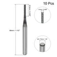thumbnail image 2 of Uxcell 1/8" Shank 1.5mm x 8.5mm Diamond Film Coated Carbide End Mill CNC Router Bits 10 Pack, 2 of 6