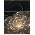 thumbnail image 1 of Design Art Fractal Flower with Golden Rays Floral Canvas Art Print, 1 of 2