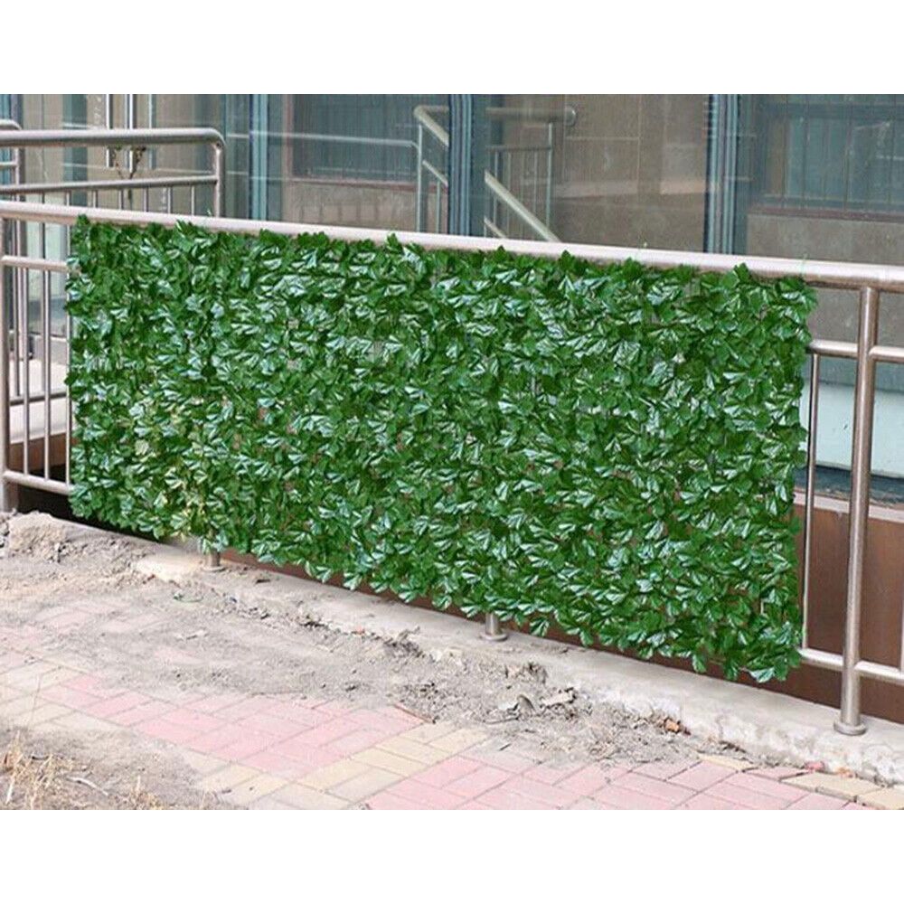 Artificial Faux Ivy Flexible Leaf Privacy Plastic Garden Fence, 50x300cm Green Garden Edging Border for Yard, Lawn, Vegetable Beds - Easy to Install, Weather-Resistant Decorative Fence