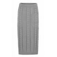 thumbnail image 2 of Chouyatou Women's Winter Chunky Cable Knit Long Skirt 2 Piece Outfit Sweater Sets, 2 of 4