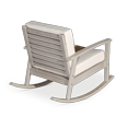 thumbnail image 5 of Patio Rocking Chair, Deep Seat Rocker with Thicken Cushion and Backrest, Solid Wood-Framed Chair with Sturdy Curved Base for Living Room,Balcony,Garden, Gray Finish, Cream Cushion, 5 of 5