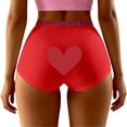 thumbnail image 1 of AWZXDE Valentine's Day Floral Print Underwear Soft Stretch Bikini Panties Breathable Mid Rise Seamless Panties 2026 Red, 1 of 4