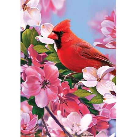 Cardinal Flowers 4550 Decorative Flag