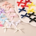 thumbnail image 5 of RUISINERY 10pieces Kids Small Bowknot Hair Clip Solid Color Ribbons Styles Hair Barrettes for Parties and Gifts, 5 of 7