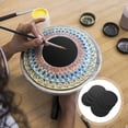 thumbnail image 3 of EeaseCA 8Pcs Round Cardboard Mandala Painting Cardboard Mandala Kraft Paper (Black), 3 of 8