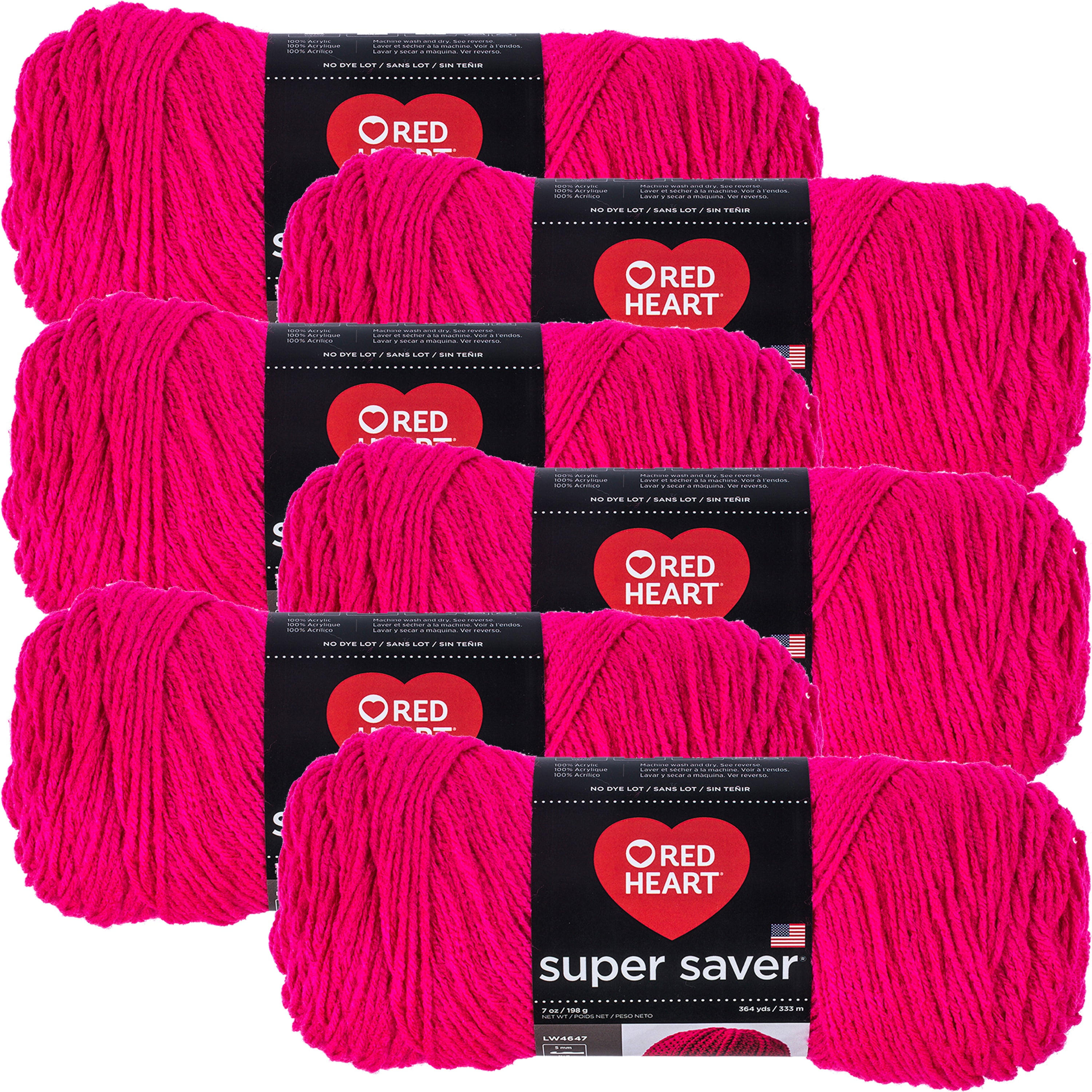 Red Heart Super Saver Yarn-Grenadine, Multipack Of 6
