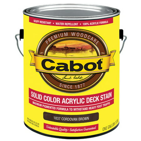 Solid Color Acrylic Deck Stain Cordovan Brown - Gallon - Pack of