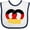 White and Navy, variant on Inktastic German Flag in Pretzel Shape Boys or Girls Baby Bib