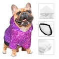 thumbnail image 4 of Bingfone Pink Purple Glitter Dog Clothes Hoodie, Pet Winter Coat,Puppy Sweatshirts For Small Dogs Boy Girl,Suitable For All Breeds-Small, 4 of 9