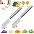 thumbnail image 1 of Stainless Steel Multi-purpose Julienne Peeler,2 in 1 Protable Handheld Vegetable Shredder,Quick & Easy Kitchen Shredder Tool,Comfortable Handle &Hanging Holefor Kitchen Peeling Tools (2PCS), 1 of 7