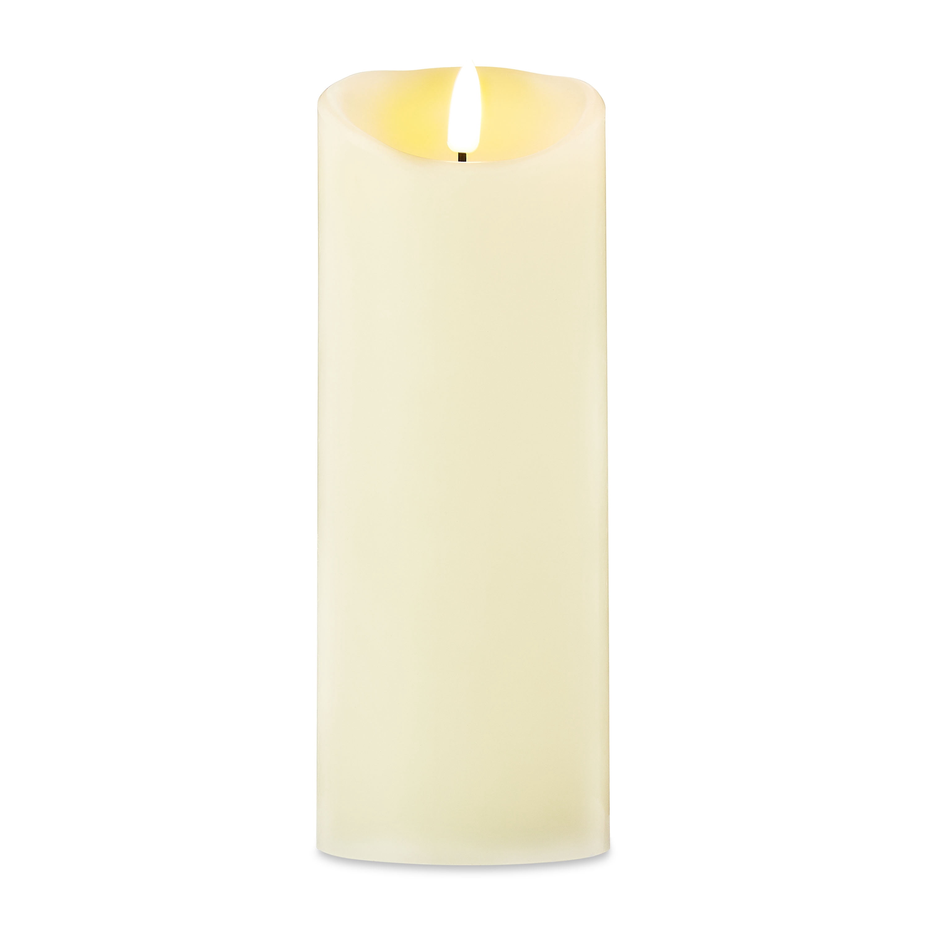 Way To Celebrate 7.87 in Ivory Battery-Operated LED Flameless Pillar Candle