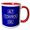 Red/White, variant on 3drose, Drawings of Computer Keyboard Keys Alt, Control, Del, White on Blue, 11oz Two-tone Black Mug