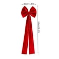 thumbnail image 3 of Cinvoph Velvet Christmas Red Chair Bow Sashes Elastic Chair Bows Festive Decor for Christmas Banquet Wedding Home Holiday Party Event, Stretch Chair Bows Decor, 3 of 9