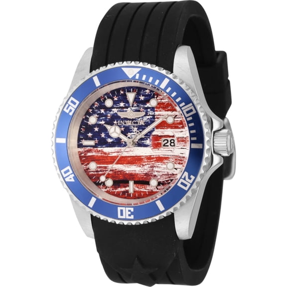 Invicta 45871 Men's Pro Diver Black Silicone Strap Date Watch