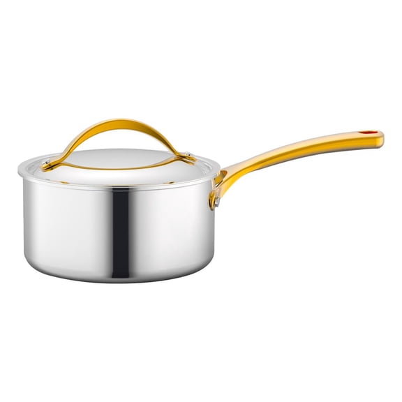 NutriChef 1.5Quart Sauce Pot Kitchen Cookware W/ Interior Coated Prestige Ceramic Non-Stick Coating