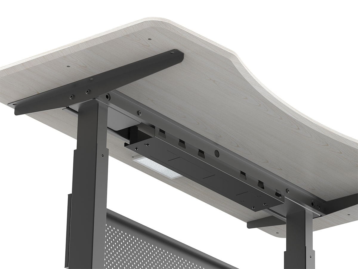Monoprice Cable Tray Organizer Black Under Desk Cord