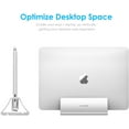 thumbnail image 2 of LENTION Aluminum Space-Saving Vertical Desktop Stand Compatible MacBook,Surface Book,Surface Book and 11 to 17-inch Laptops, 2 of 7