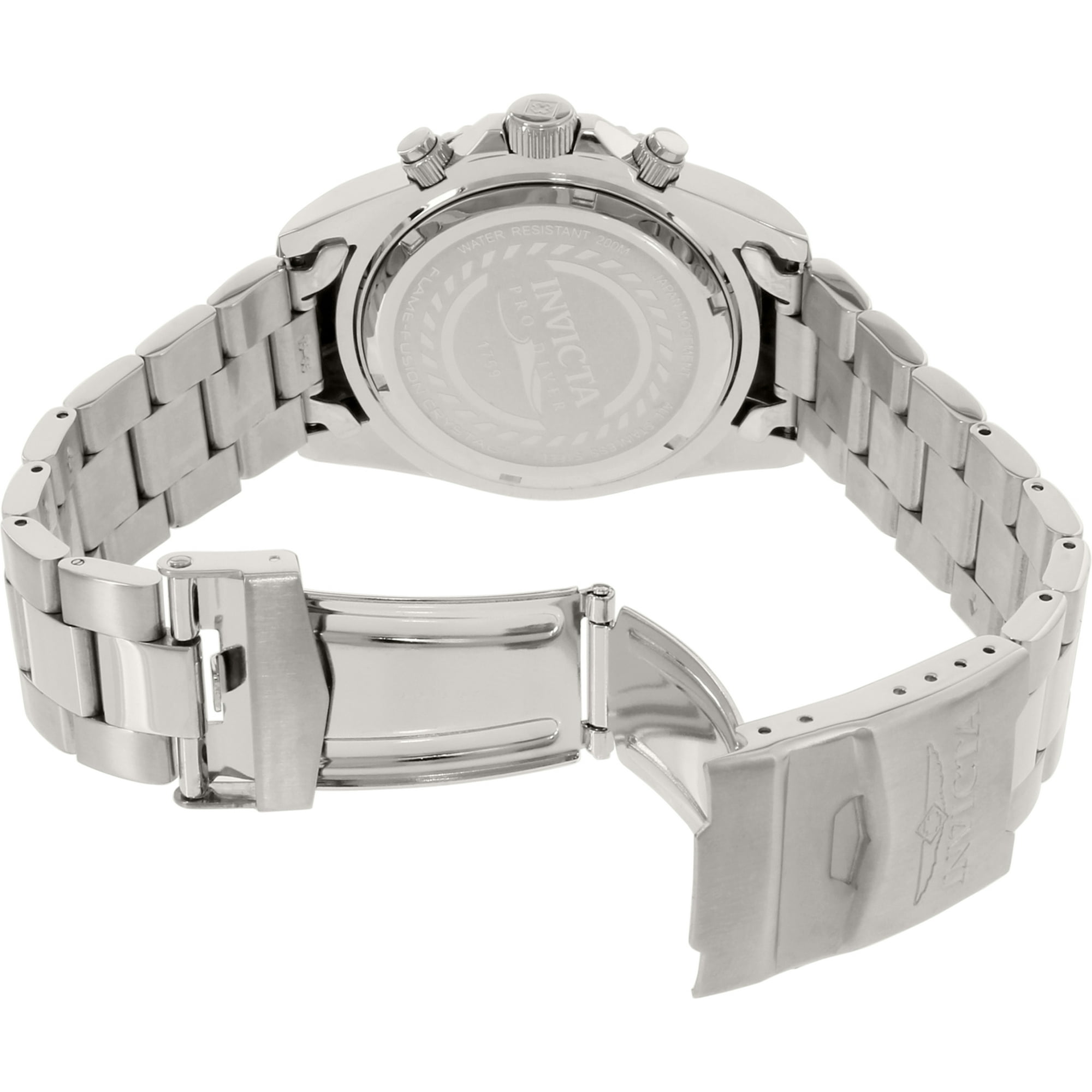 Invicta Men s Pro Diver 1769 Silver Stainless Steel Plated Japanese Quartz Dress Watch Silver Standard
