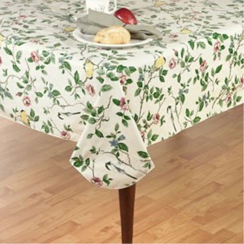 Picnic 52 Inch x 52 Inch Square Barbeque Patio and Kitchen Dining Lemon Vine Indoor/Outdoor Waterproof Tablecloth Newbridge Zesty Lemons Vinyl Flannel Backed Tablecloth 