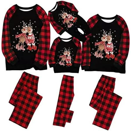 

Family Christmas Pjs Matching Sets Christmas Pajamas For Family 2022 Xmas Elk Reindeer Print Matching Sets Buffalo Plaid Family Loungewear Couple Pjs Pijamas para Ninos