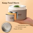 thumbnail image 3 of czcpp-Bento Lunch Box Set, Keep Food Warm Thermal Lunch Container For Kids Aldults, 18/8 Stainless Steel Portable Insulated Food Container With Bag, Induction Cooker & Microwave Safe (Khaki 34oz), 3 of 4