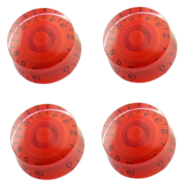 Perilla de guitarra Tapa eléctrica Botón de tono de volumen para EPI LP Red 4pcs