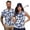 Blue Hibiscus, variant on KUIFORTI Patriotic Star Matching Golf Shirts for Couple Moisture Wicking Women Sport Cloth Golf Tennis Tank Top Breathable Fabric Lapel Design for Golf,Tennis,Hiking,Running,Gym