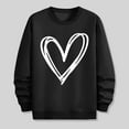 thumbnail image 5 of WREESH Valentine's Sweatshirt for Men Oversized Crewneck Sweatshirts Loose Casual Heart Graphic Pullover Tops Spring Outfits Black, 5 of 6
