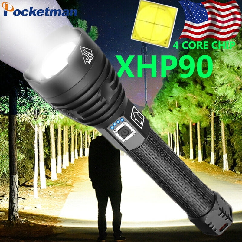 Details about   LED Flashlight USB Rechargeable Small Adjustable Hunting Work Lamp Xhp90 Xhp100 