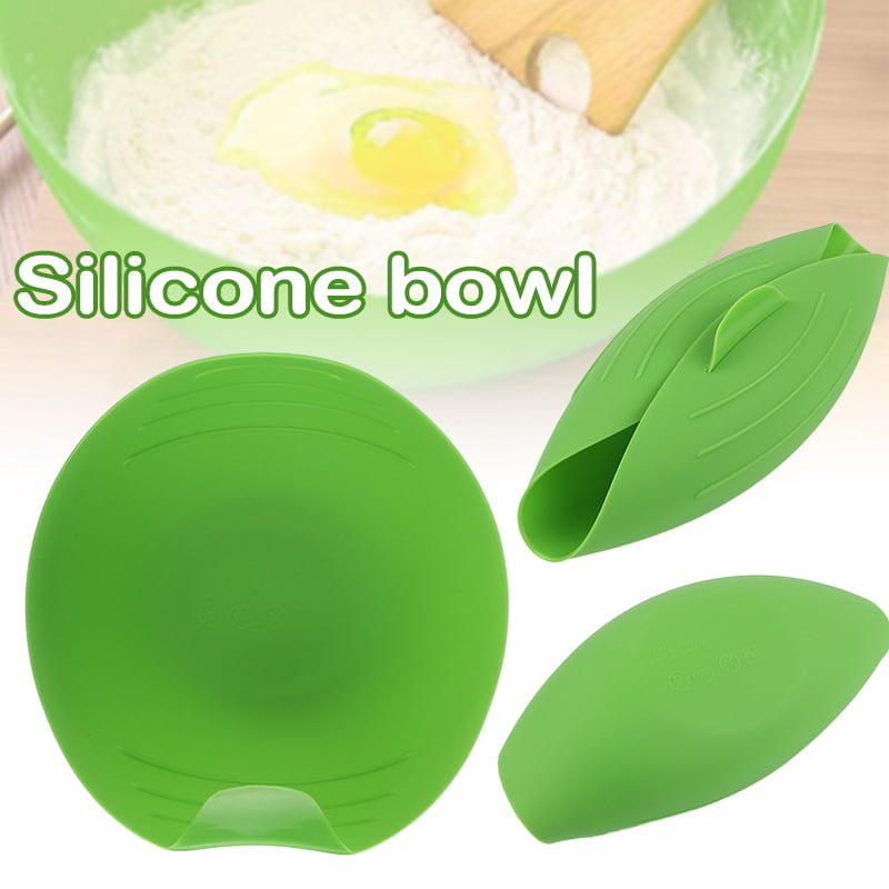 Heat Resistant Reuseable Microwave Vegetable Steamer Dual Use Creative Design Bowl 2 PCS all-Purpose Foldable Silicone Cooking Pocket 