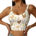 thumbnail image 2 of Picia Chicken Family Sports Bra for Women,Padded Strappy Sports Bras Medium Support Yoga Bra with Removable Cups,Running Yoga Bra-XX-Large, 2 of 9