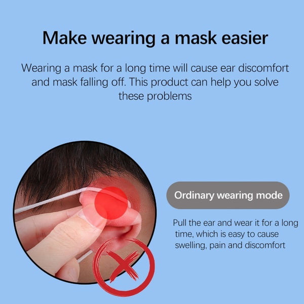 Silicone Anti-Tightening Ear Protector Decompression Holder Hook Ear Strap Accessories Ear Grips Extension Mask Buckle Ear Pain Relieved Colour Random WNIPH Strap Extender 