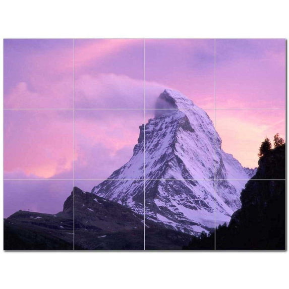 Mountain Photo Ceramic Tile Mural Kitchen Backsplash Bathroom Shower 405526-L43