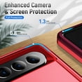 thumbnail image 6 of TECH CIRCLE Galaxy Z Fold 4 Case, Magnetic Ring Kickstand Military Grade Shockproof Heavy Duty Protective with Magnetic Car Mount Holder For Samsung Galaxy Z Fold 4 5G 7.6 inch, Red/Rose, 6 of 9