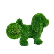 Universal Statues Standing Dog Outdoor Garden Artificial Turf Topiary - 14"