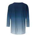 thumbnail image 3 of cocolona Womens Plus Size Tops Crew Neck 3/4 Sleeve T-shirts Fashion Casual Loose Gradient Print Blouses Pullover Tops, 3 of 5