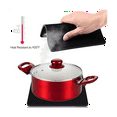thumbnail image 3 of 4Pcs Silicone Pot Coasters Pot Holders for Kitchen Dishwasher Safe Heat Resistant Black Round, 3 of 6
